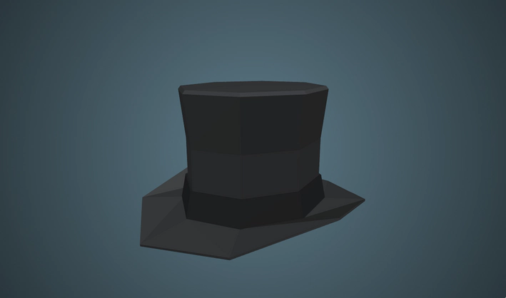 Top hat — Poly Pizza 3D model by Poly by Google