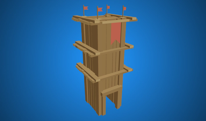 Watch Tower — Poly Pizza 3D model by Quaternius