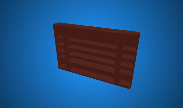 Large Book Shelf — Poly Pizza 3D model by Zsky