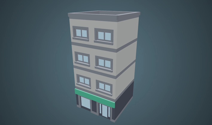 Large Building — Poly Pizza 3D model by Kenney