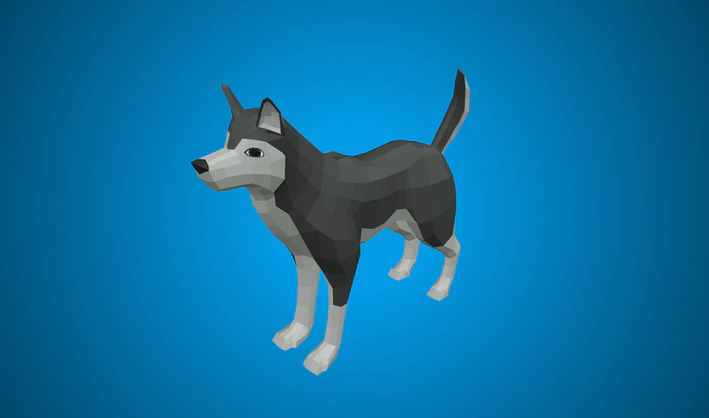 Husky — Poly Pizza 3D model by Quaternius