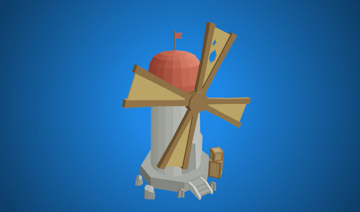 Windmill — Poly Pizza 3D model by Quaternius
