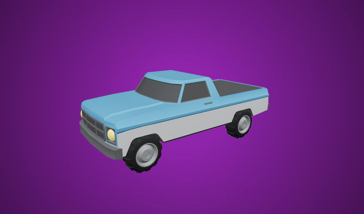 Pickup Truck — Poly Pizza 3D model by Quaternius