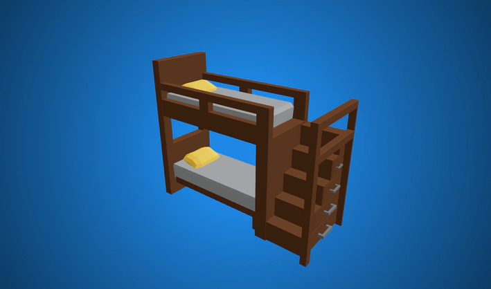 Bunk Bed — Poly Pizza 3D model by Zsky