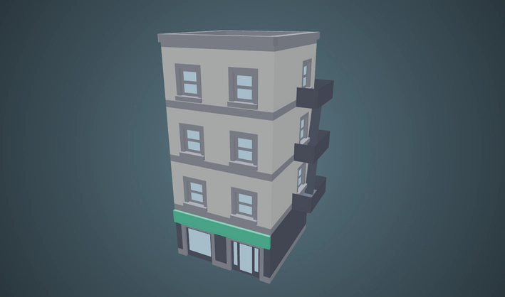 Large Building — Poly Pizza 3D model by Kenney