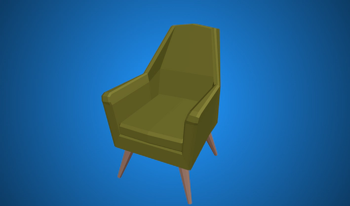 Minimalist Modern Chair — Poly Pizza 3D model by Zsky