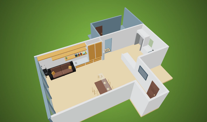 Apartment 2 — Poly Pizza 3D model by Gabriele Romagnoli