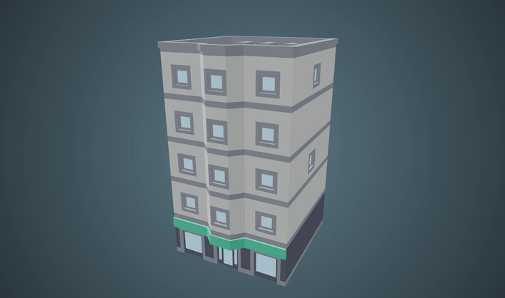 Large Building — Poly Pizza 3D model by Kenney