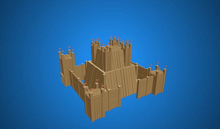Wooden Fortress — Poly Pizza 3D model by Quaternius