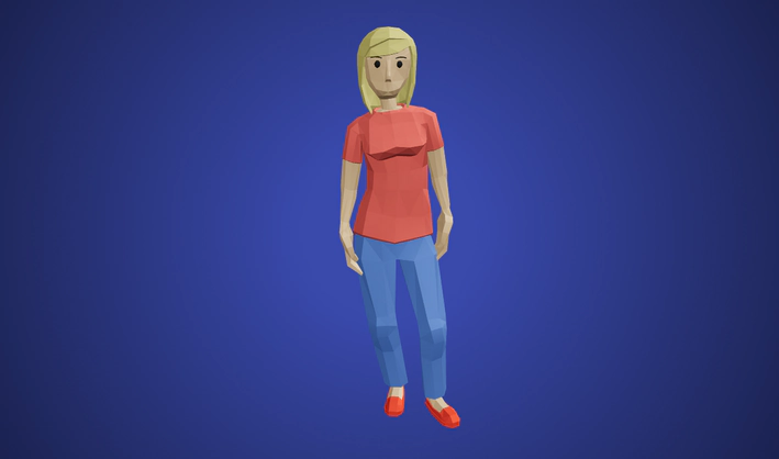 Animated Woman — Poly Pizza 3D model by Quaternius