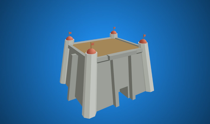 Fortress — Poly Pizza 3D model by Quaternius