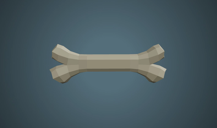 Bone — Poly Pizza 3D model by Quaternius