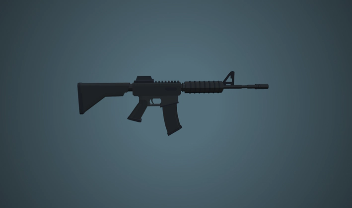 Assault Rifle — Poly Pizza 3D model by Quaternius