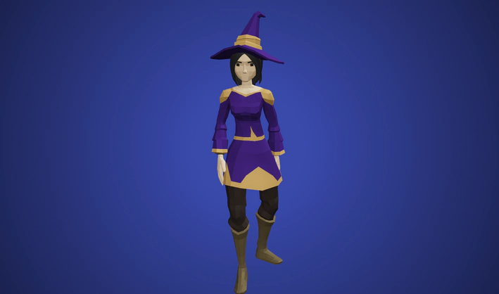Witch — Poly Pizza 3D model by Quaternius