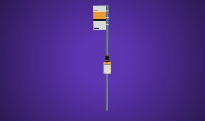 Bus stop sign — Poly Pizza 3D model by dook