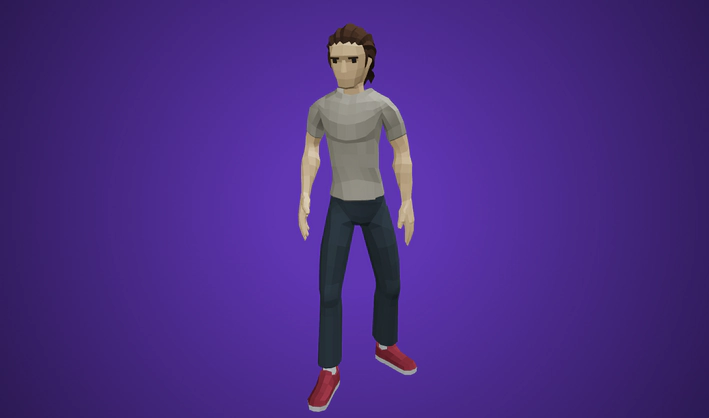 Casual Character — Poly Pizza 3D model by Quaternius