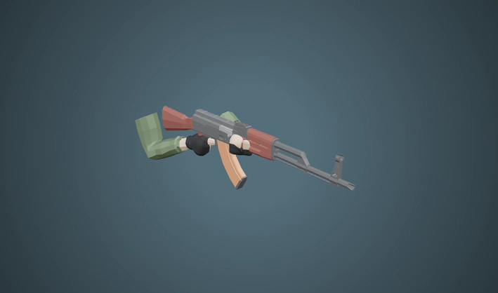 Fps Rig AKM — Poly Pizza 3D model by J-Toastie