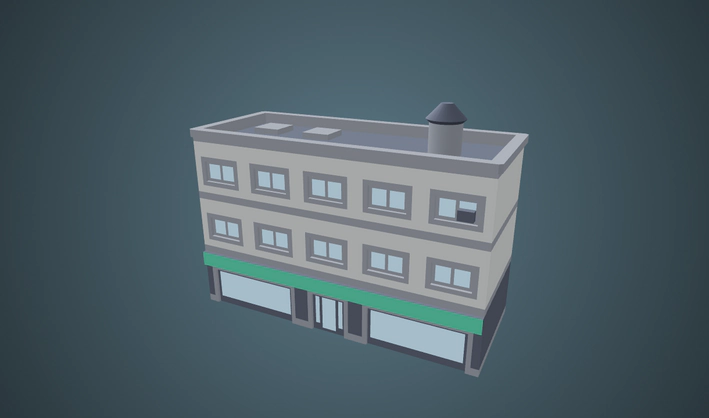 Large Building — Poly Pizza 3D model by Kenney