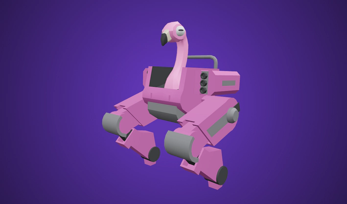 Mech — Poly Pizza 3D model by Quaternius