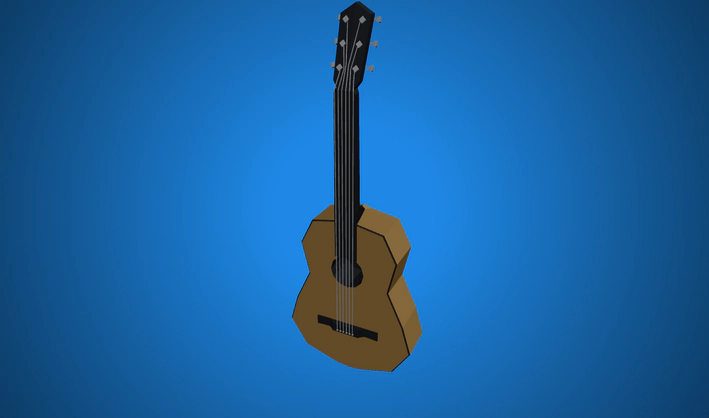 Guitar — Poly Pizza 3D model by Zsky