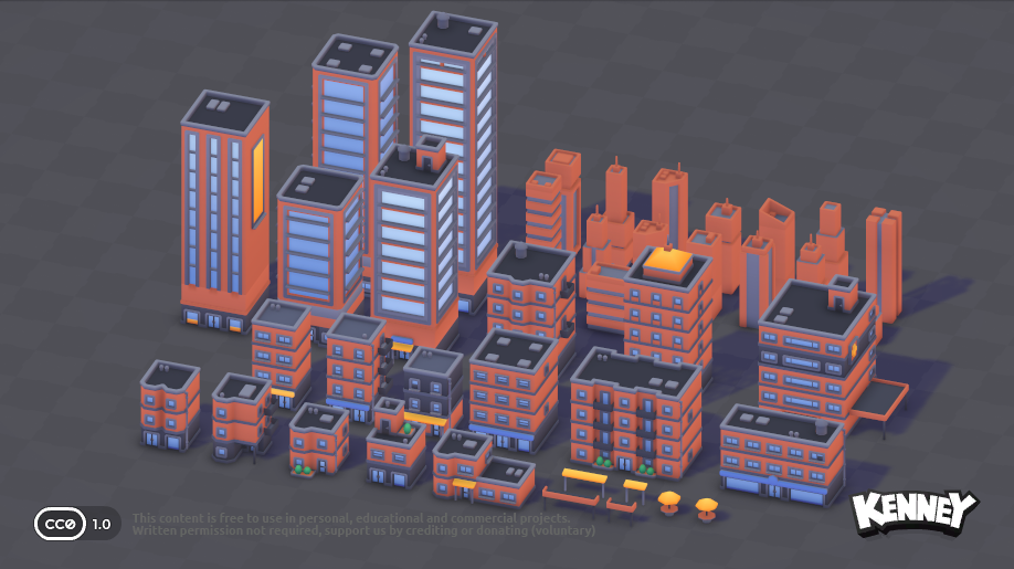 Kenney City Kit commercial buildings variation B preview