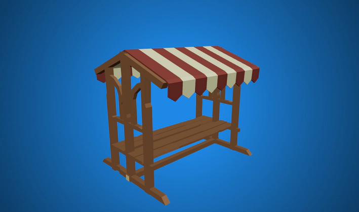 Market Stand — Poly Pizza 3D model by Quaternius
