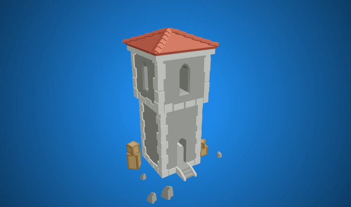 Stone Tower — Poly Pizza 3D model by Quaternius