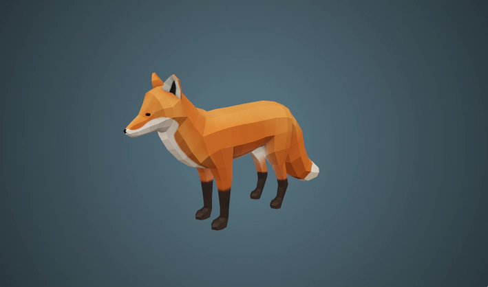 Fox — Poly Pizza 3D model by Poly by Google