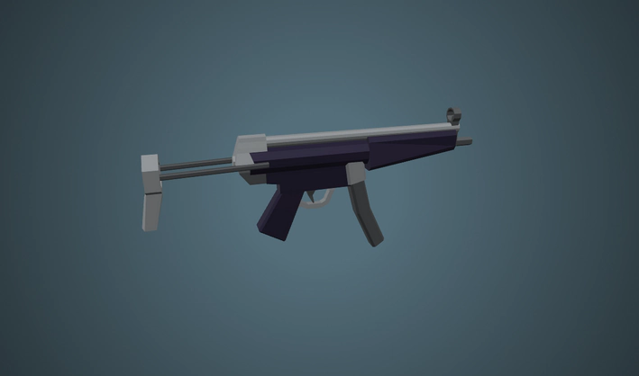 Submachine Gun — Poly Pizza 3D model by Zsky
