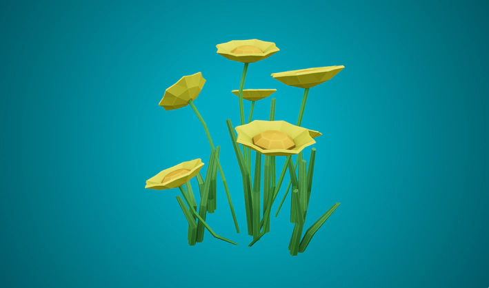 Desert marigold — Poly Pizza 3D model by Poly by Google