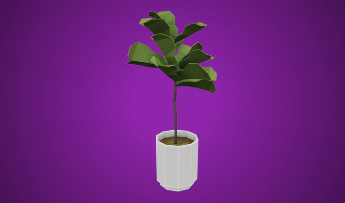 Fiddle-leaf Plant — Poly Pizza 3D model by Poly by Google
