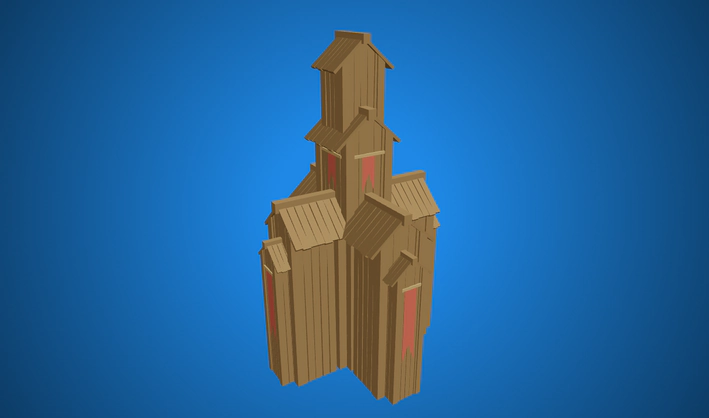 Wodden Temple — Poly Pizza 3D model by Quaternius