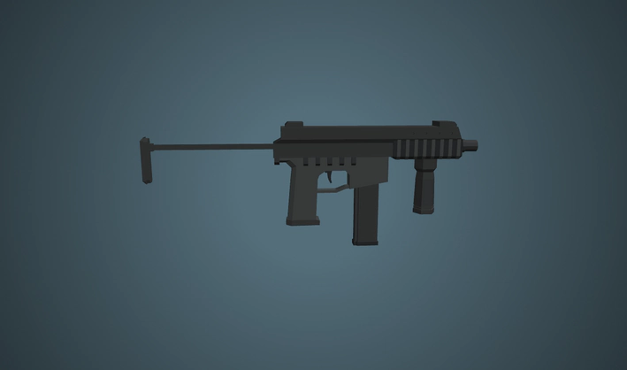 Submachine Gun — Poly Pizza 3D model by Quaternius