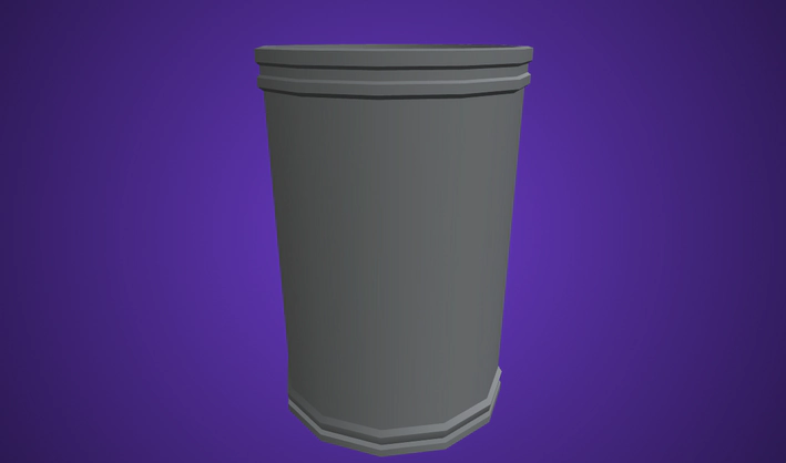 Trashcan — Poly Pizza 3D model by Quaternius