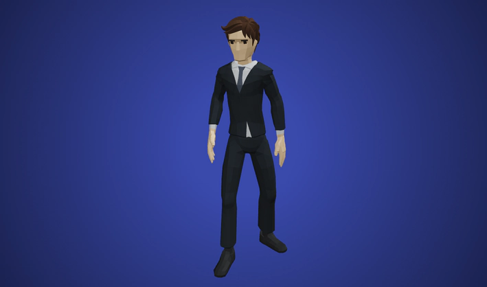 Business Man — Poly Pizza 3D model by Quaternius