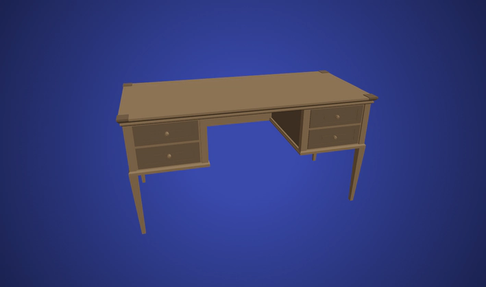 Desk — Poly Pizza 3D model by Quaternius
