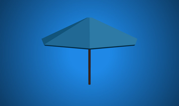 Parasol — Poly Pizza 3D model by Zsky